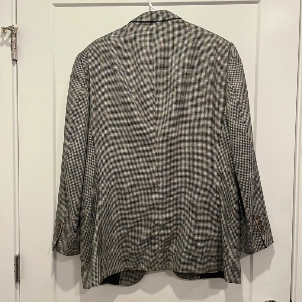 Tessuto Uomo Loro Piana Cashmere Silk Blazer 42R Houndstooth Sport Coat Canada